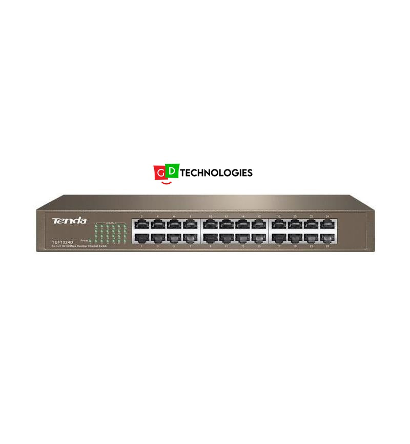 TENDA SWITCH 24 PORT 10/100 RACK METAL