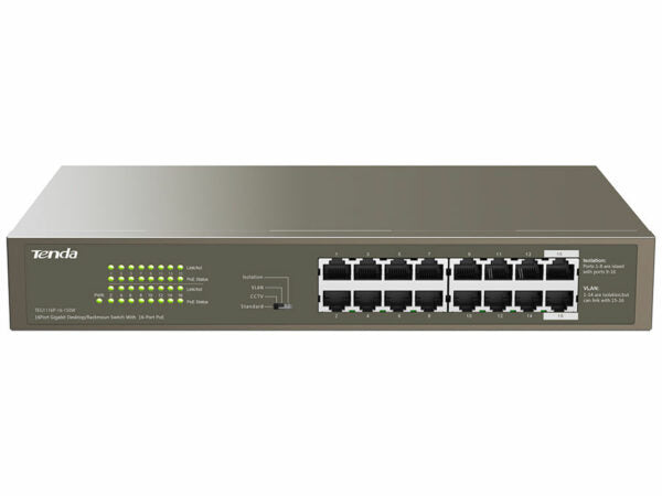Tenda 16 Port Gigabit Smart PoE Switch 150W