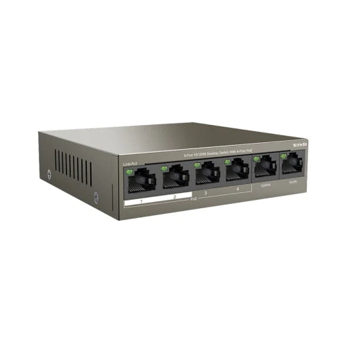 Tenda 6 Port with 4 Port PoE 58W Desktop Switch