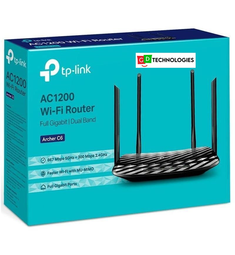 TP-LINK AC1200 WIRELESS MU-MIMO GIGABIT ROUTER - BLACK