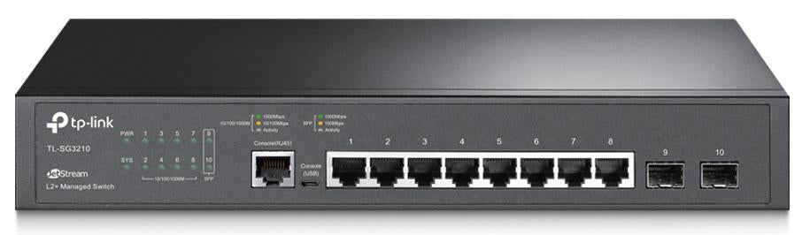 SW:   8 PORT 10/100/1000G, 2 SFP + L2