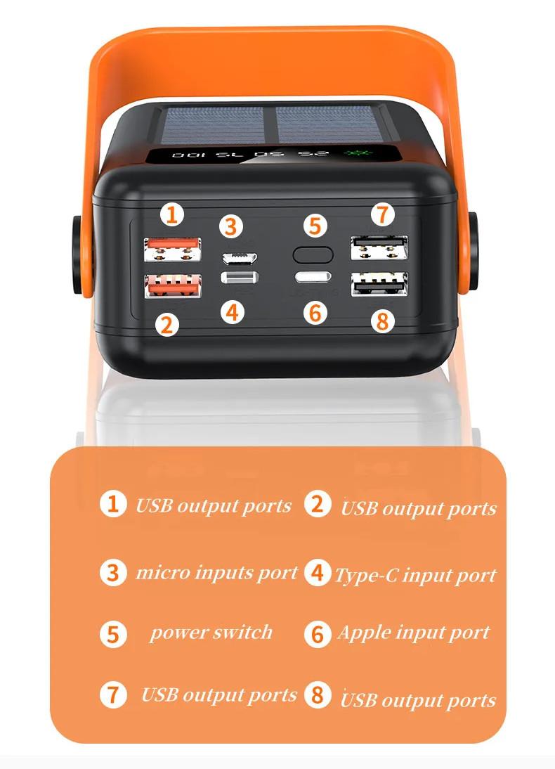 40000MAH SOLAR POWERBANK - BLK