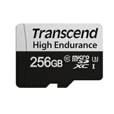 TRANSCEND 350V 256GB HIGH ENDURANCE MICRO SD UHS-I  U3 C10 SDXC - READ 100 MB/S - WRITE 45MB/S - WITH SD ADPTOR - image 4