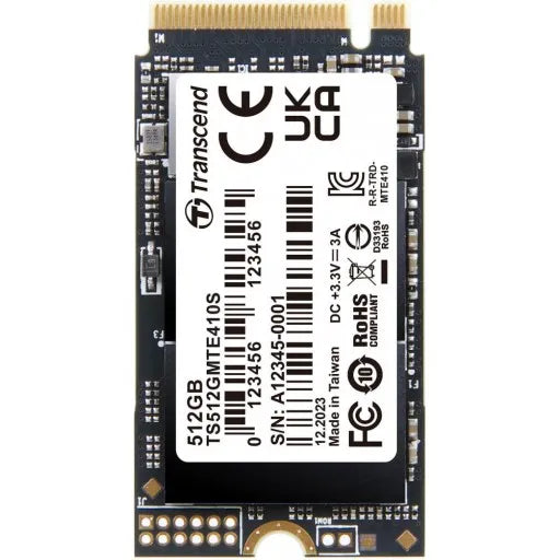 Transcend 512 GB MTE410S PCI-E GEN 4x4 M.2 2242 SSD 3D NAND - 5000 MB/s Read 3500 MB/s Write -300 TBW - image 2