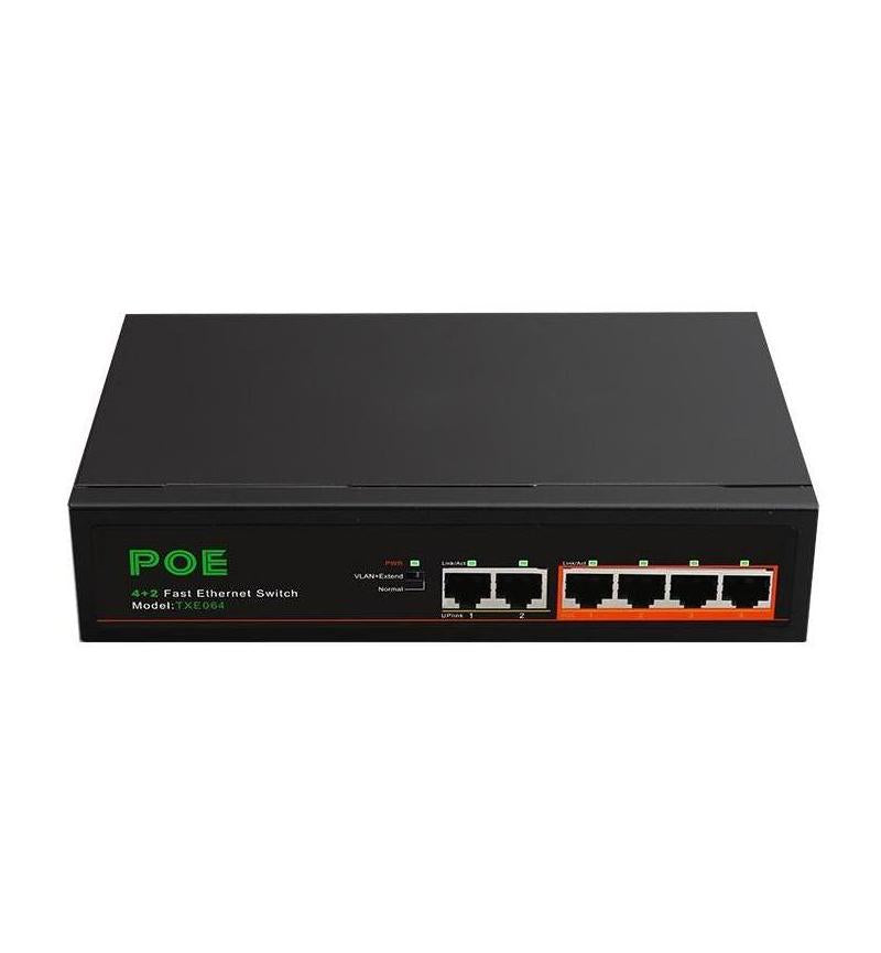 POE Switch 4P (4X POE) 10/100 + 2 UPLink