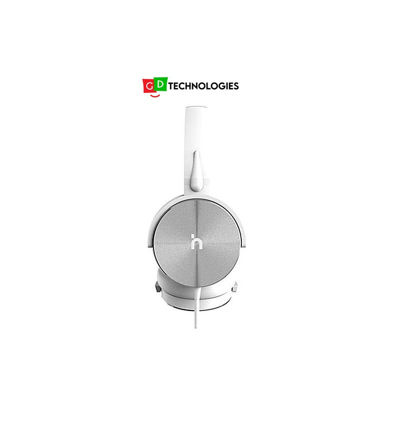 HOOMIA HEADPHONE WITH MIC WHITE AND SILVER