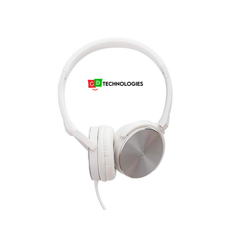 HOOMIA HEADPHONE WITH MIC WHITE AND SILVER