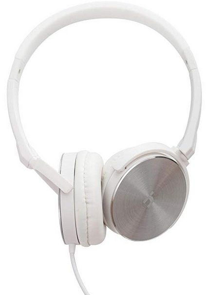 HEADPHONE WITH MIC WHITE AND SILVER