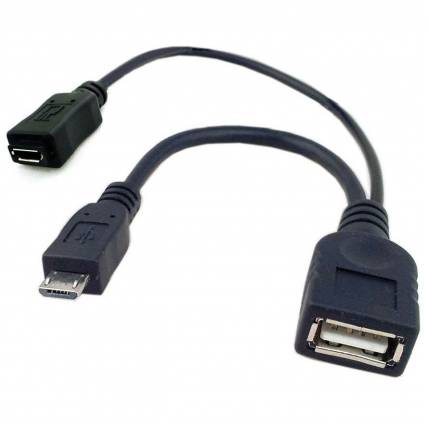 USB FEMALE TO MICRO USB FEMALE + MALE - image 2