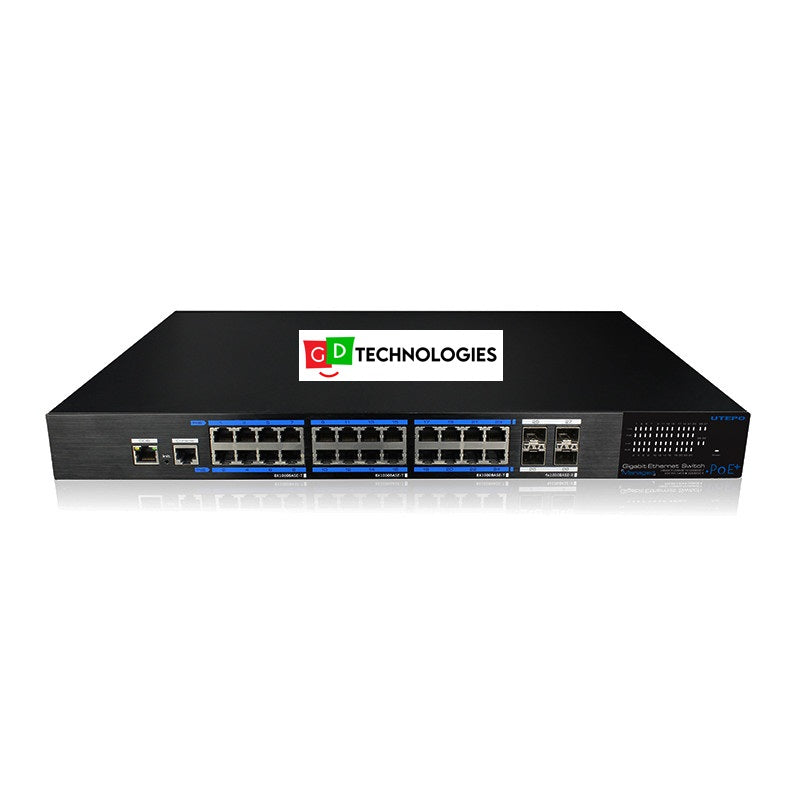 UTEPO 24 POE GIGABIT MANAGED POE + 4 GB SFP UPLINK SWITCH