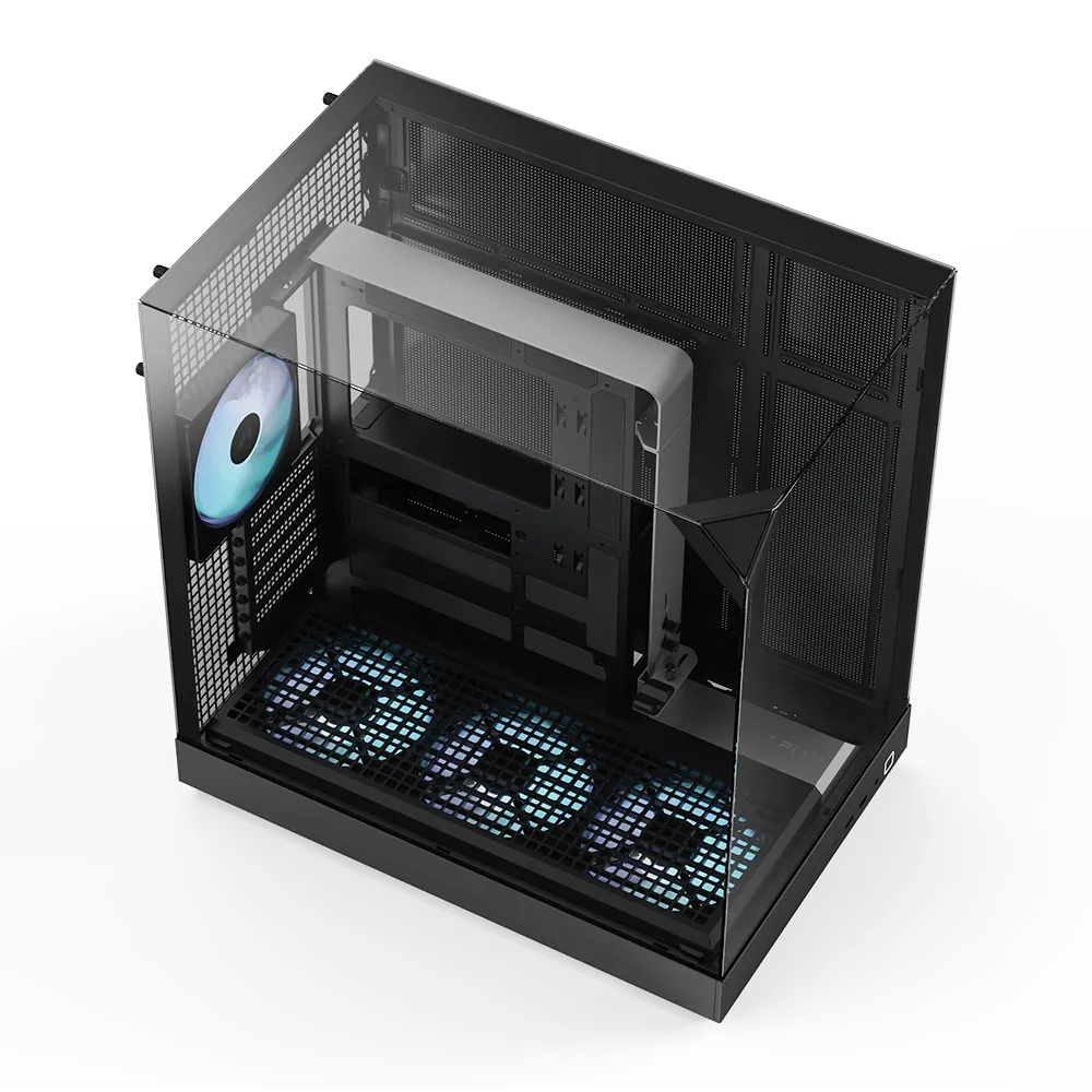 Aerocool APNX V2 Vision Black 3 glass panel case. X-Pand Flow design 4x ARGB Fan included - 360mm radiator  - (APCM-VI02143.11) - image 7