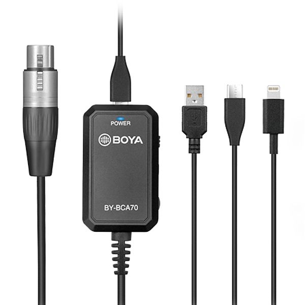 Boya BY-BCA70 Audio Adapter for XLR Microphones to Mobile Devices