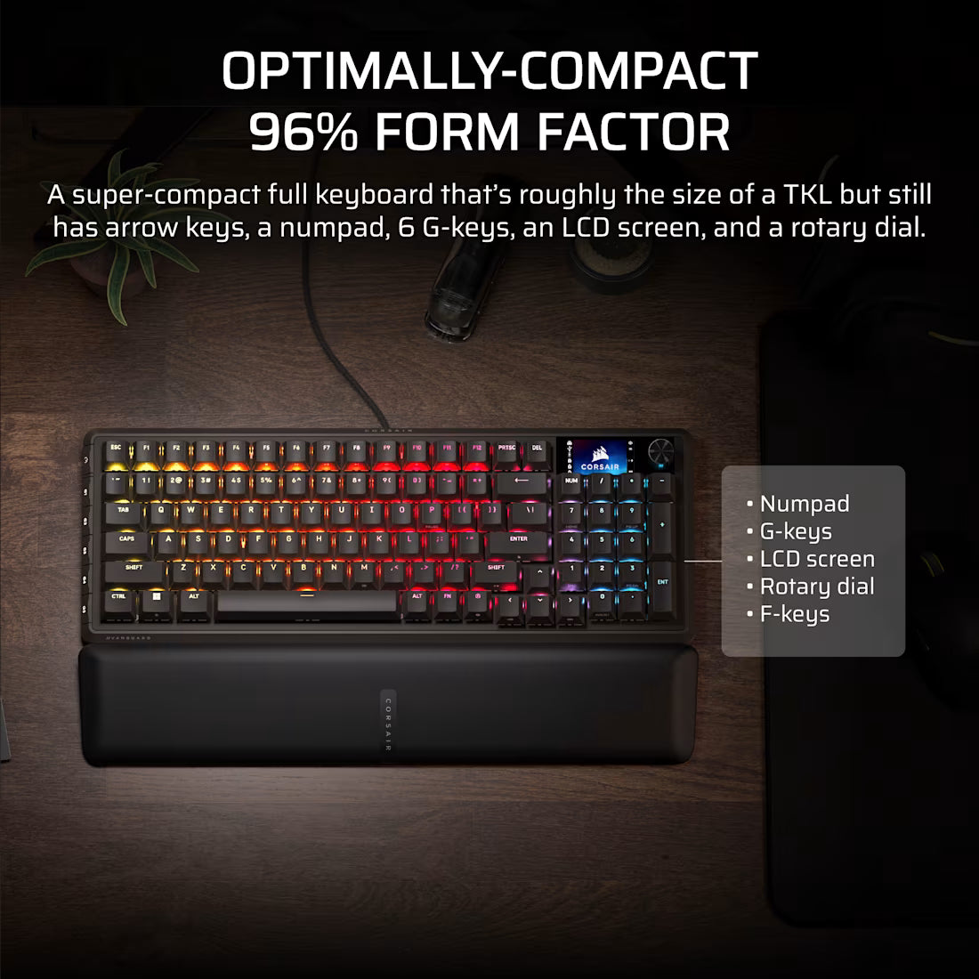 Corsair VANGUARD  96% Gaming Keyboard - MLX Fusion tactile switches - Black. - image 4