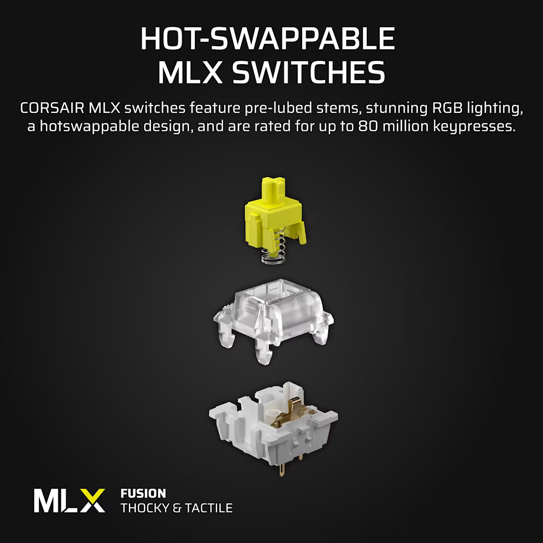Corsair VANGUARD  96% Gaming Keyboard - MLX Fusion tactile switches - Black. - image 5