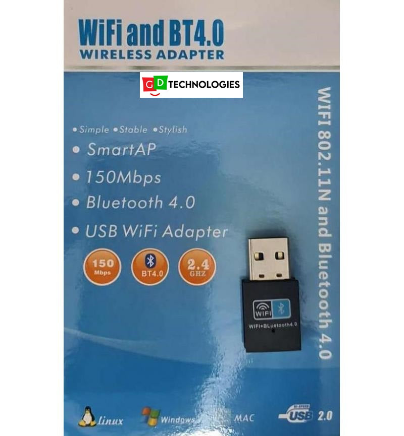 TBYTE MINI COMBINATION WIRELESS AND BLUETOOTH DONGLE