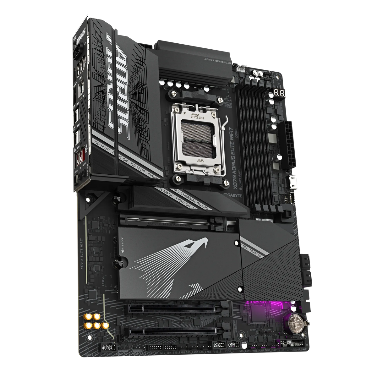 GIGABYTE Aorus AMD X870 Chipset for AMD AM5; 4x DDR5; 4x M2; 2x HDMI (1x Front)/2 x USB4® USB Type-C®; ATX. - image 3