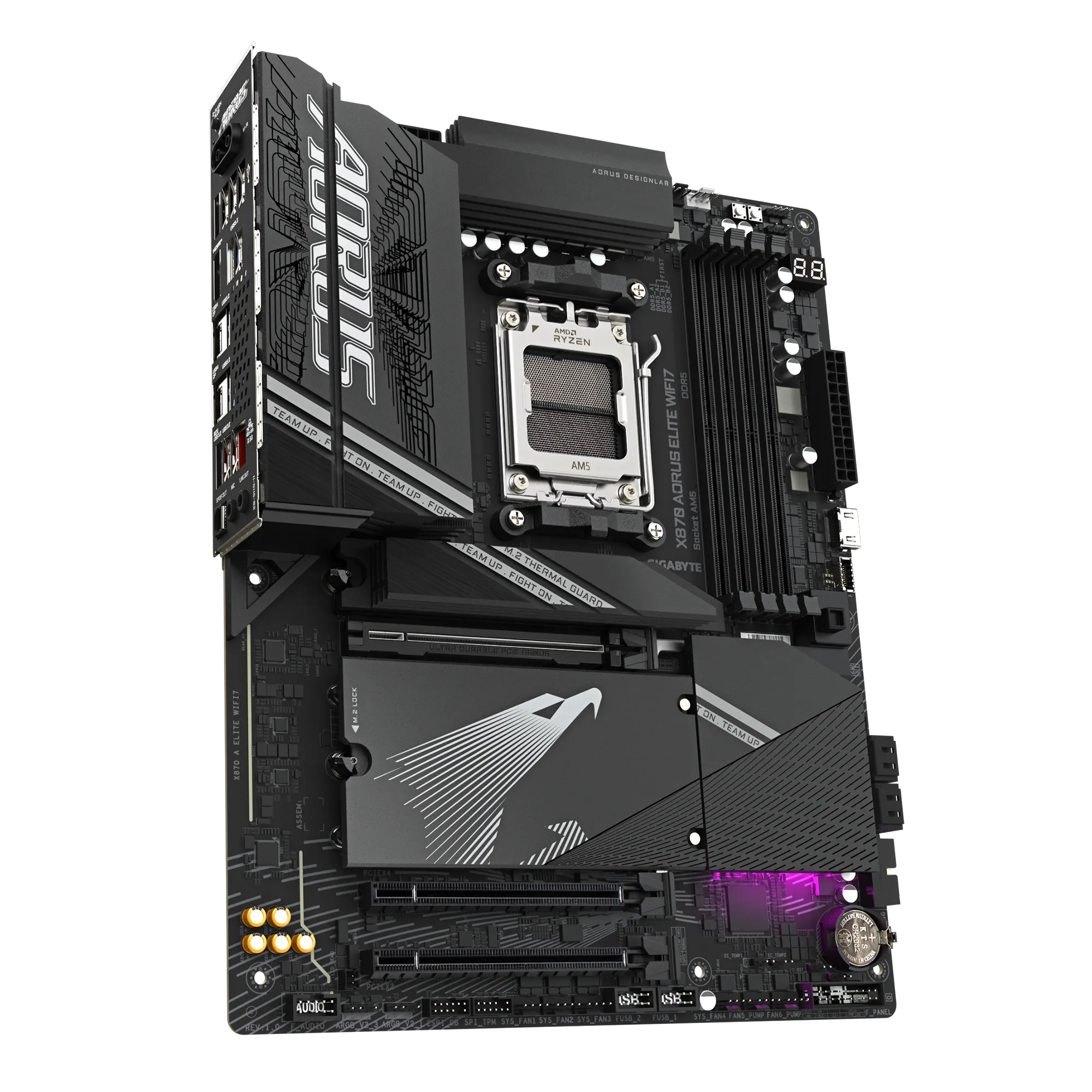 GIGABYTE Aorus AMD X870 Chipset for AMD AM5; 4x DDR5; 4x M2; 2x HDMI (1x Front)/2 x USB4® USB Type-C®; ATX. - image 3