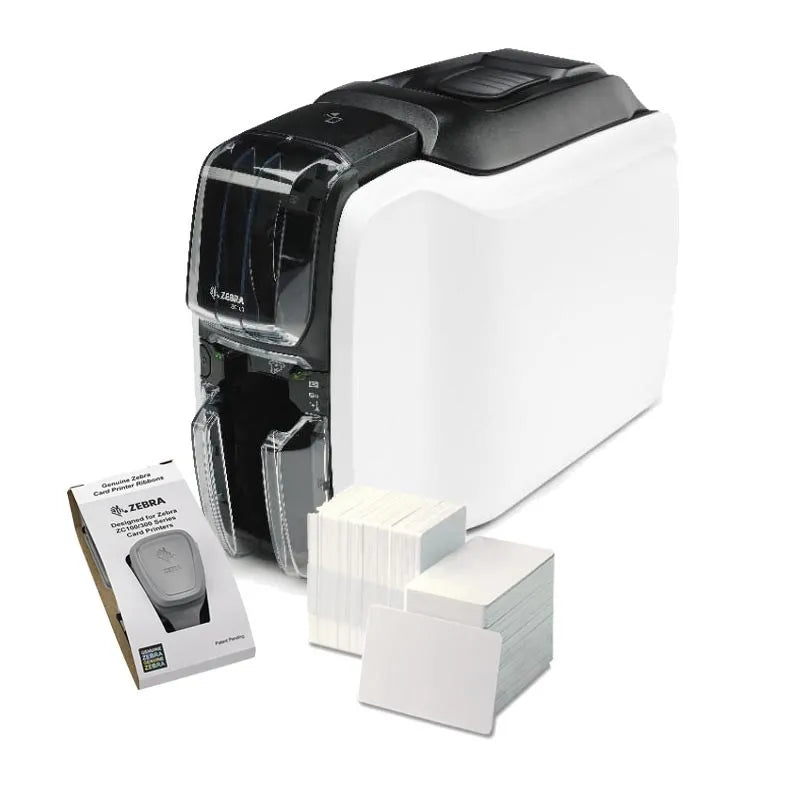 Printer ZC100; Single Sided; UK/EU Cords; USB Only; Windows:CardStudio 2.0 (Standard) application; 200 PVC cards; YMCKO ribbons - image 4