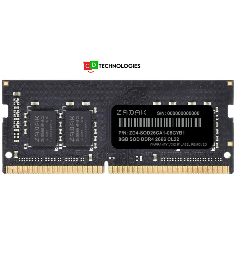 ZADAK 8GB DDR4 2666 SODIMM MEMORY